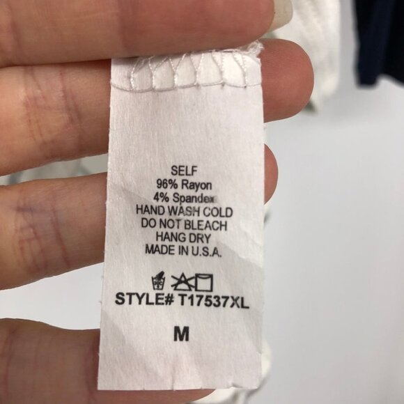 NWT - Silver Icing White Birch Stripped White & Blue Long Sleeve T shirt M - Picture 6 of 16